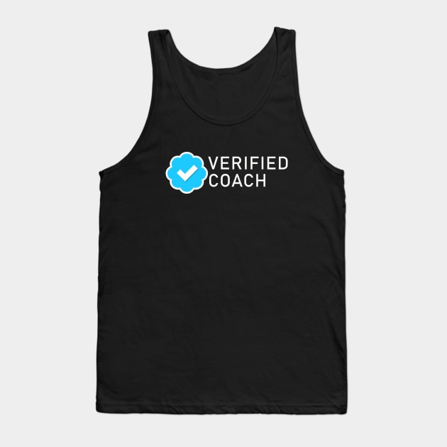 Coach Verified Blue Check Tank Top by Ketchup